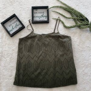 Banana Republic Green Ombré Eyelet Top